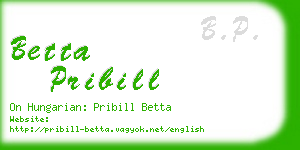 betta pribill business card